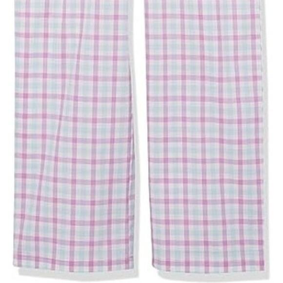 NEW Women's XL Luxury Soft Cotton Poplin Sleep Pants Pajama Pants GINGHAM - Picture 3 of 3